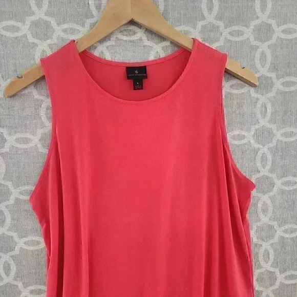 W Worthington Red Sleeveless Women's Blouse L - Picture 3 of 8